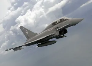 A Royal Air Force Typhoon F2 fighter aircraft of 29 Squadron A Royal Air Force Typhoon F2 fighter aircraft of 29 Squadron
